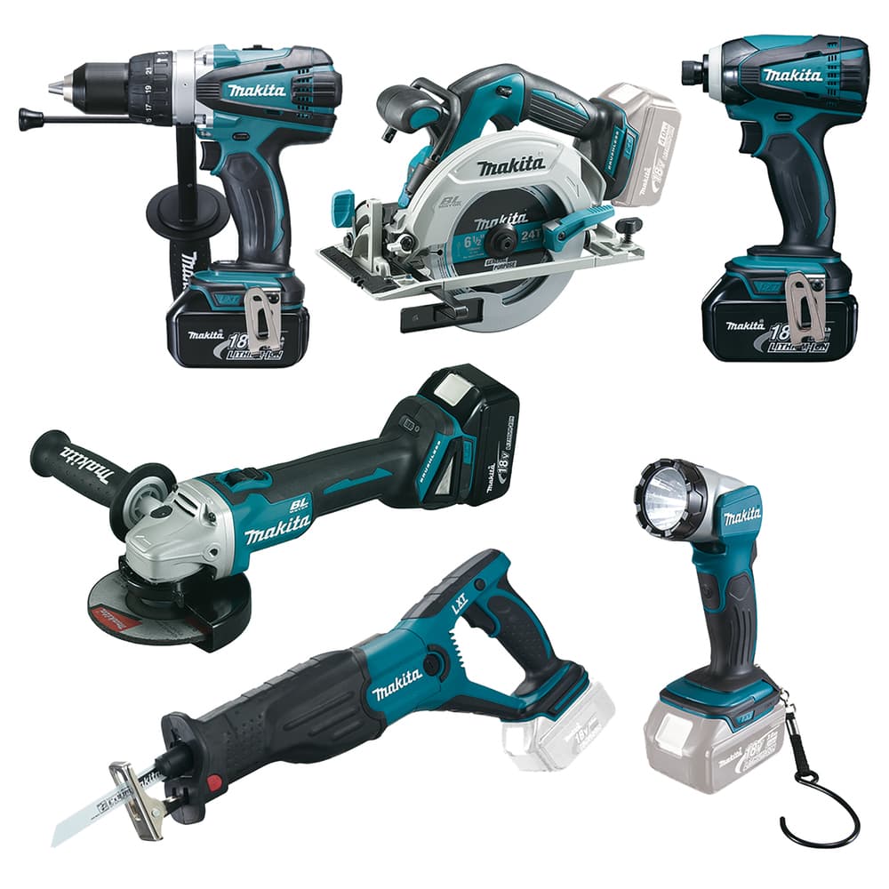 DLX6076T - 18V LXT® Li-ion gépszett DHP458+DGA504+DJR181+DTD146+DHS680+DML802 3x5,0Ah