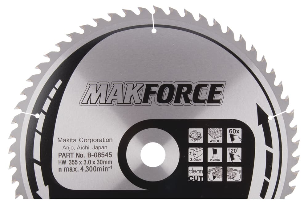 B-08545 - körfűrészlap Makforce T.C.T, 355x30mm Z60
