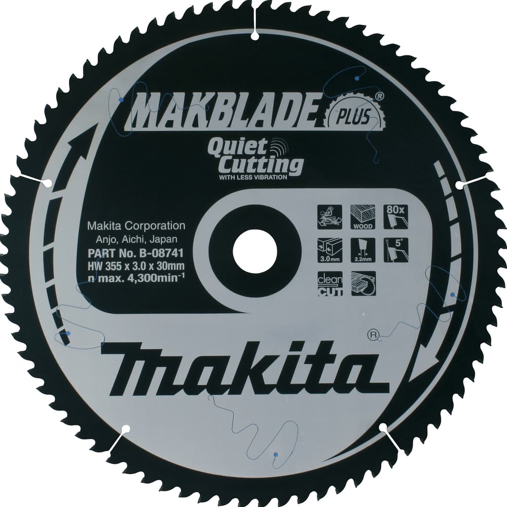 B-08741 - körfűrészlap Makblade plus T.C.T, 355x30mm Z80
