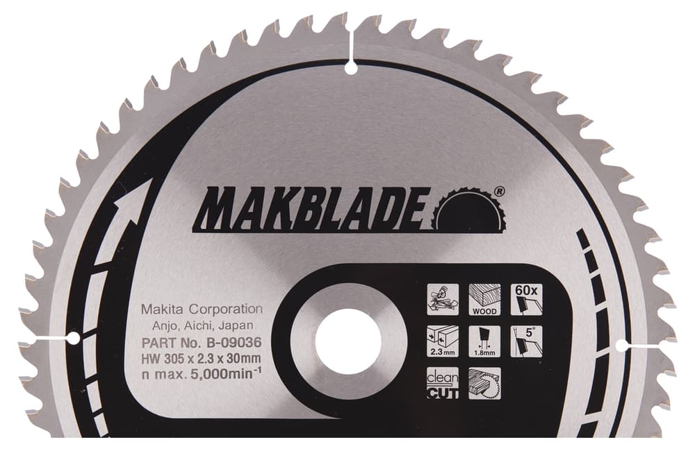 B-09036 - körfűrészlap Makblade T.C.T, 305x30mm Z60