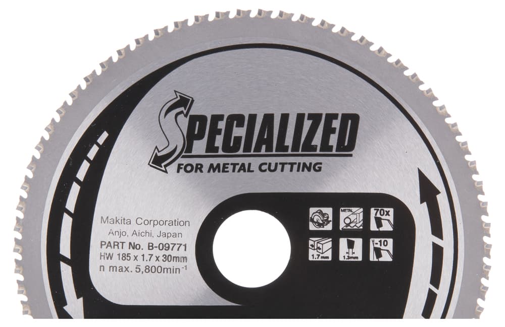 B-09771 - körfűrészlap fémre T.C.T, 185x30mm Z70