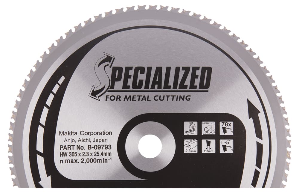 B-09793 - körfűrészlap fémre T.C.T, 305x25,4mm Z78