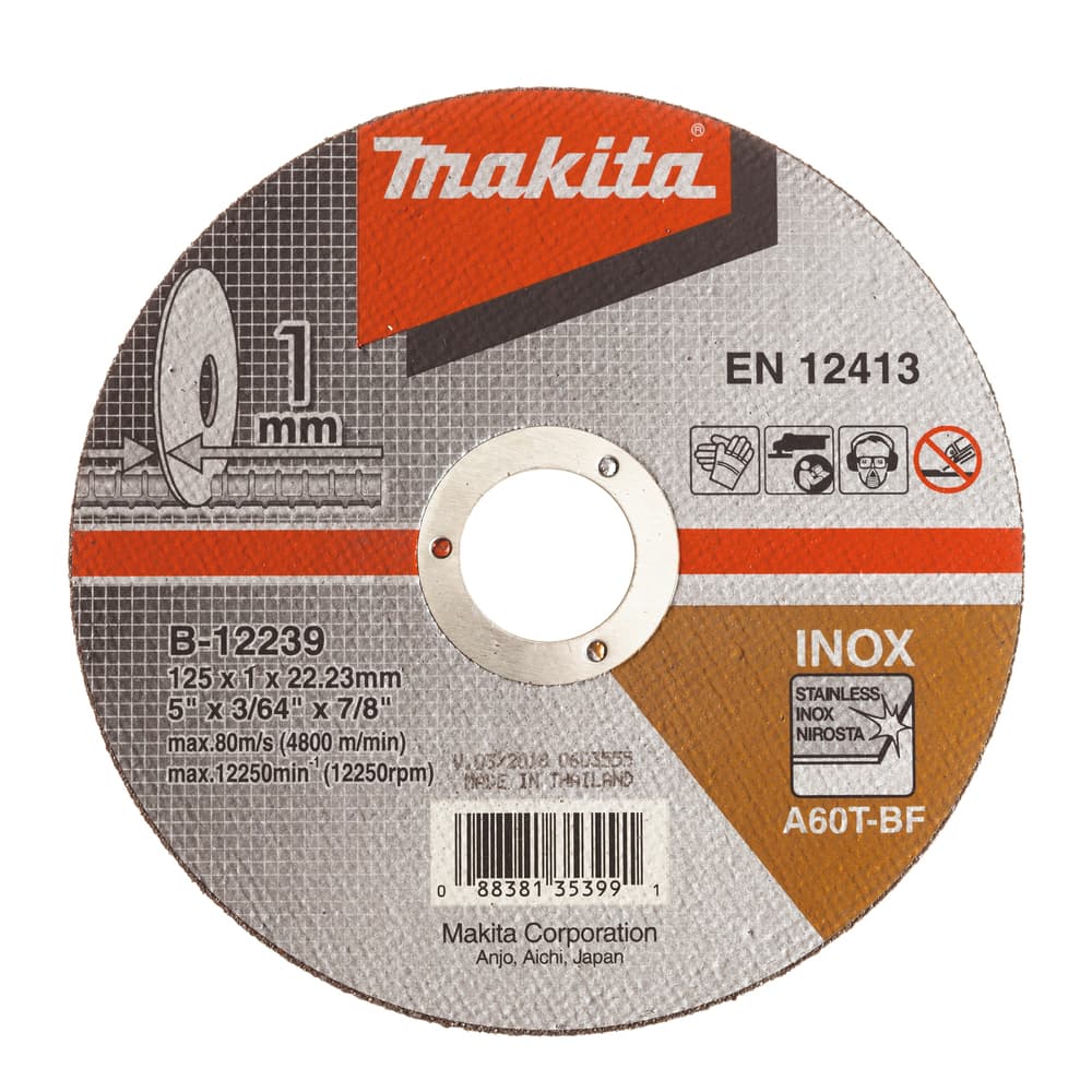 B-12239 - vágókorong INOX 125x1mmx22,23mm