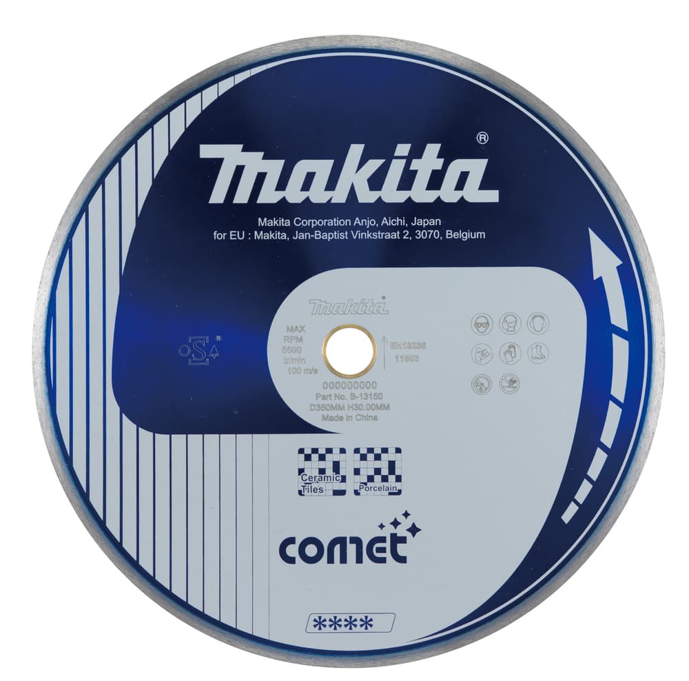 B-13150 - 350mm gyémánttárcsa COMET folyamatos , száraz&vizes, kerámia lap