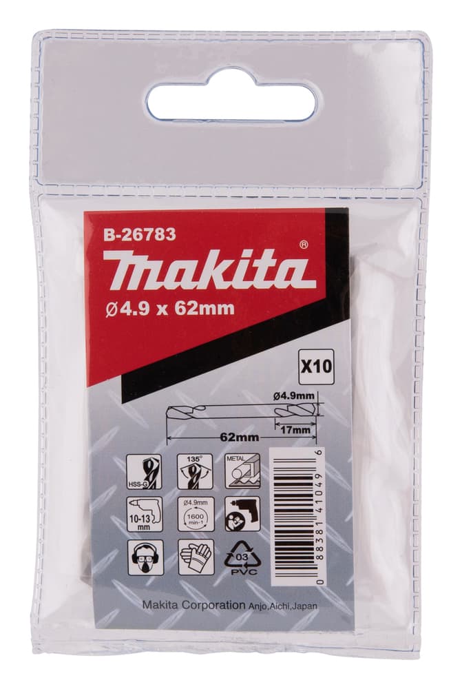 B-26783 - HSS-G kétvégű fúró 4,9mm