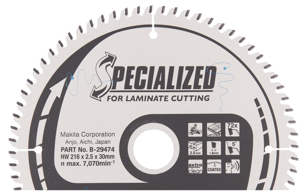 B-29474 - körfűrészlap LAMINÁLT 216x30 Z72