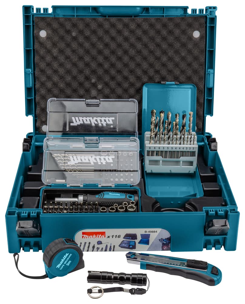 B-49884 - MAKPAC 116db-os fúró-csavarbehajtó készlet