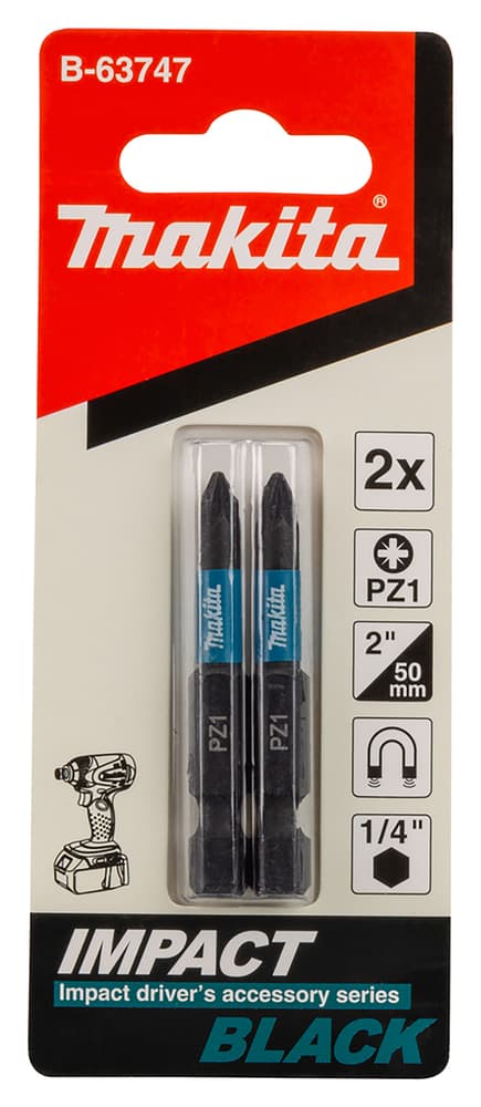 B-63747 - impact BLACK csavarbehajtó bit PZ1 50mm