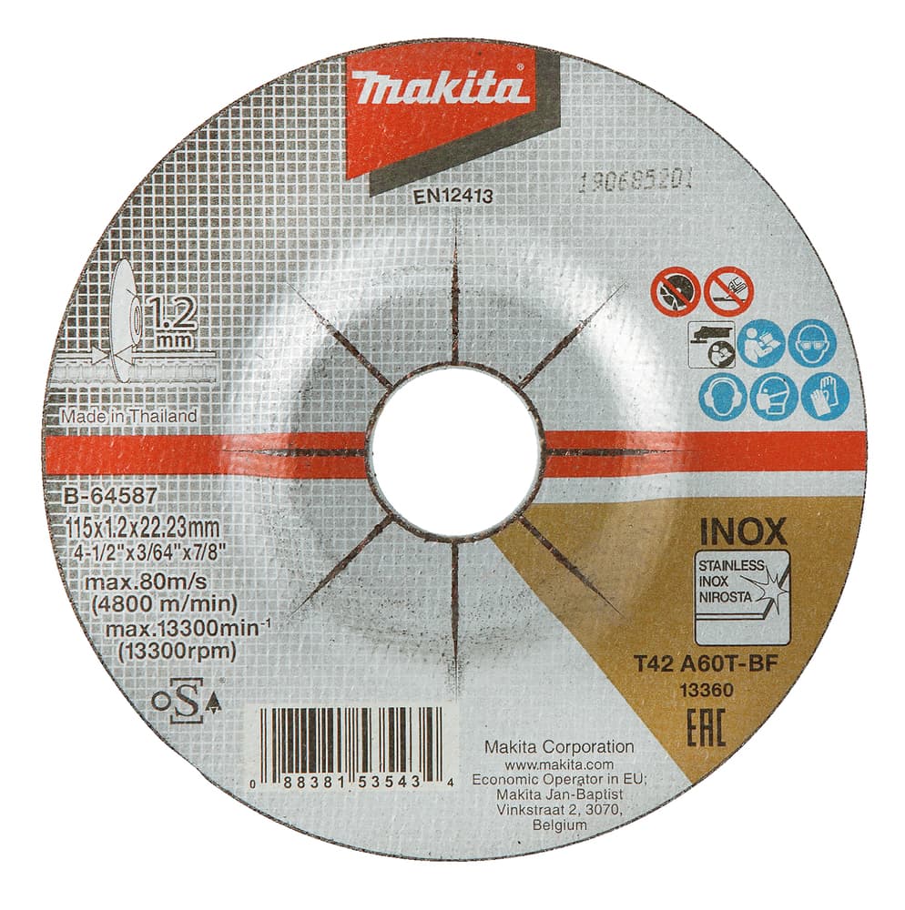 B-64587 - vágókorong INOX 115x1,2 mm