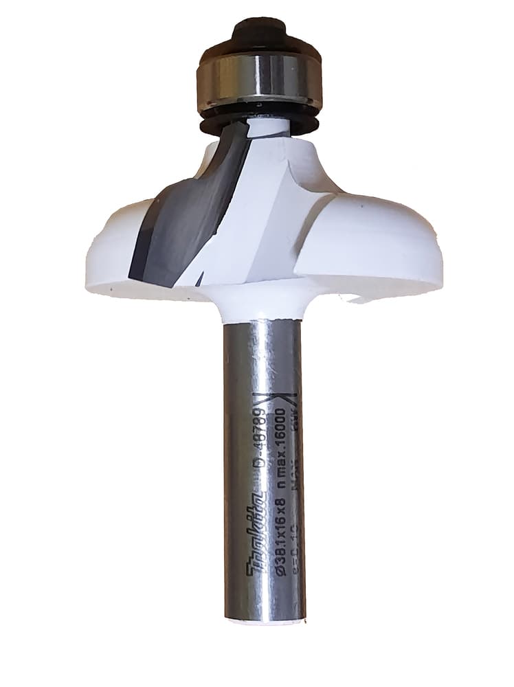 D-48789 - profilmaró csapágyas kés, befogó: 8 átmérő: 38,1 munkahossz: 16, r: 6,35