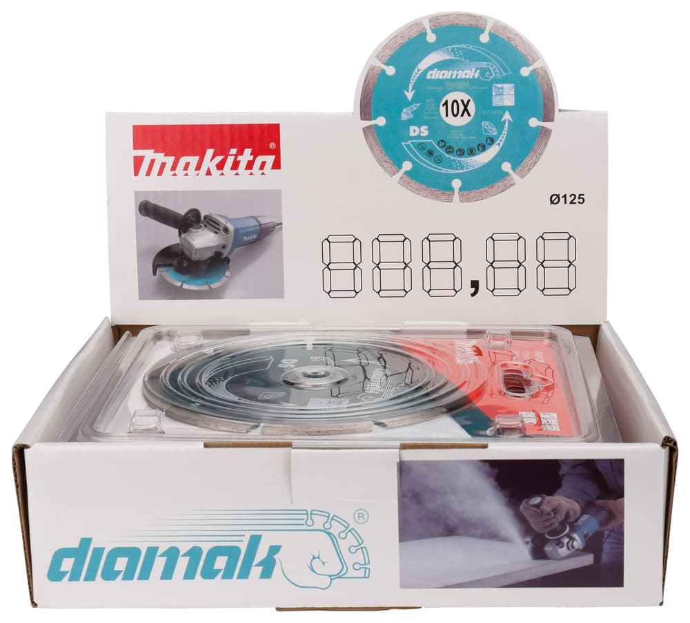 D-62169 - 125mm gyémánttárcsa DIAMAK szegmentált 10db