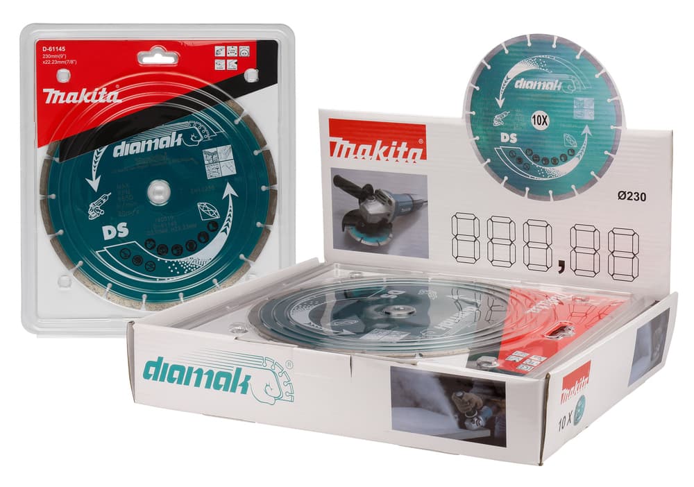 D-62175 - 230mm gyémánttárcsa DIAMAK szegmentált 10db