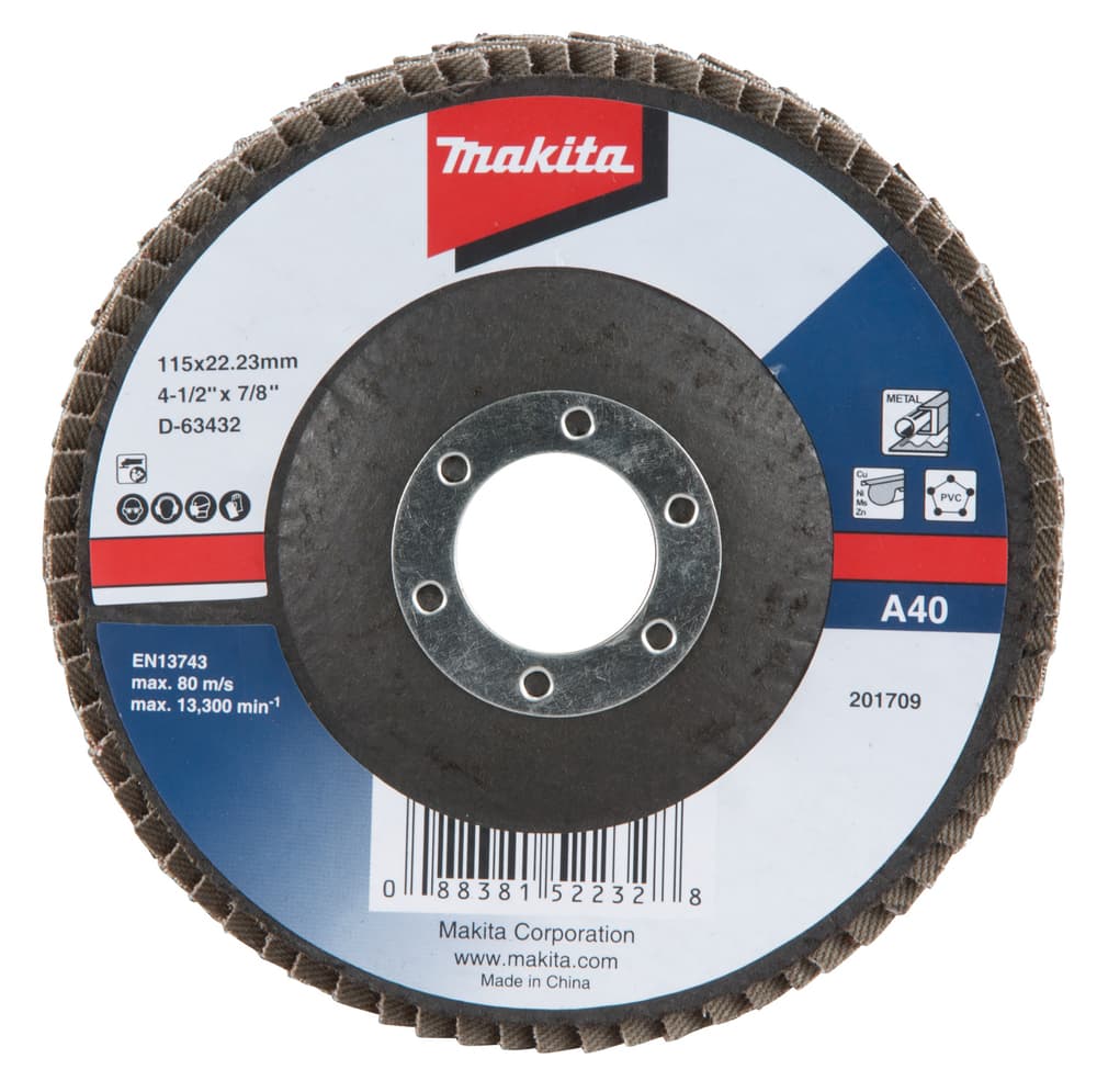 D-63448 - lamellás csiszoló ACÉL 115mm K60 STANDARD