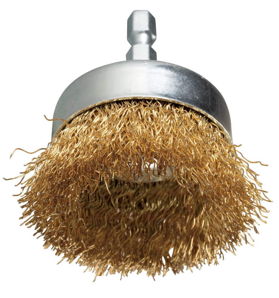 D-73617 - drótkefe csésze sárgaréz bevonattal 50mm 1/4"