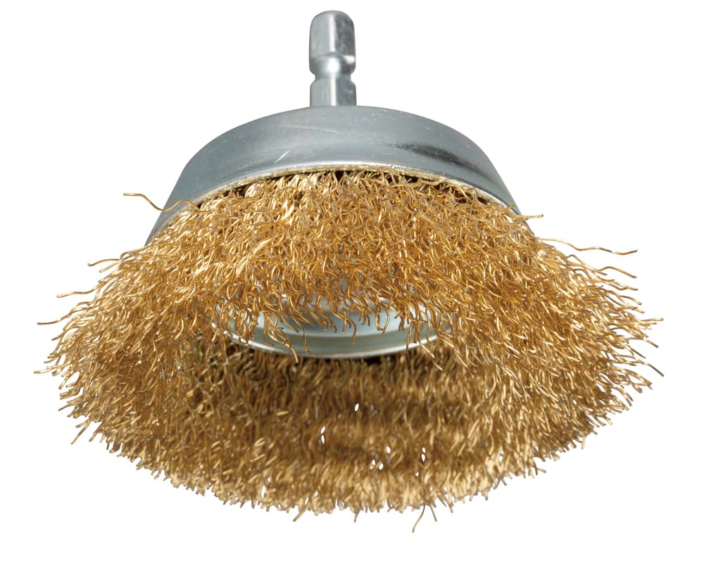 D-73623 - drótkefe csésze sárgaréz bevonattal 63mm 1/4"