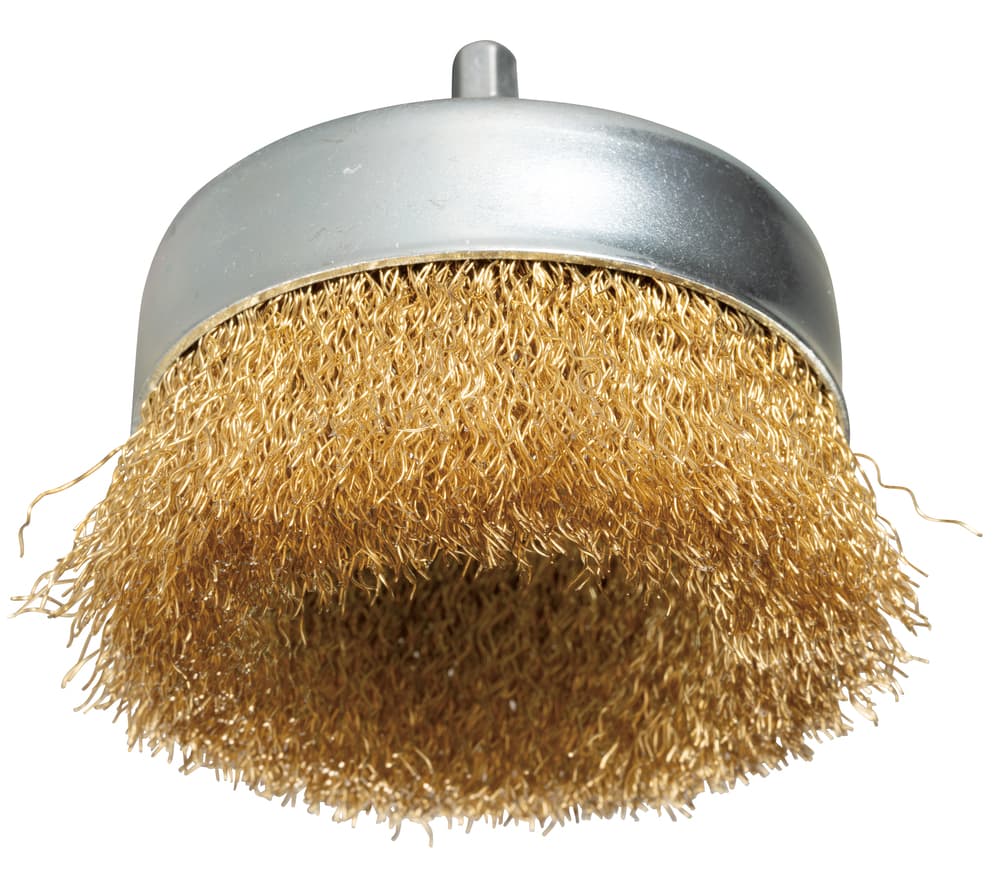 D-73645 - drótkefe csésze sárgaréz bevonattal 80mm 1/4"