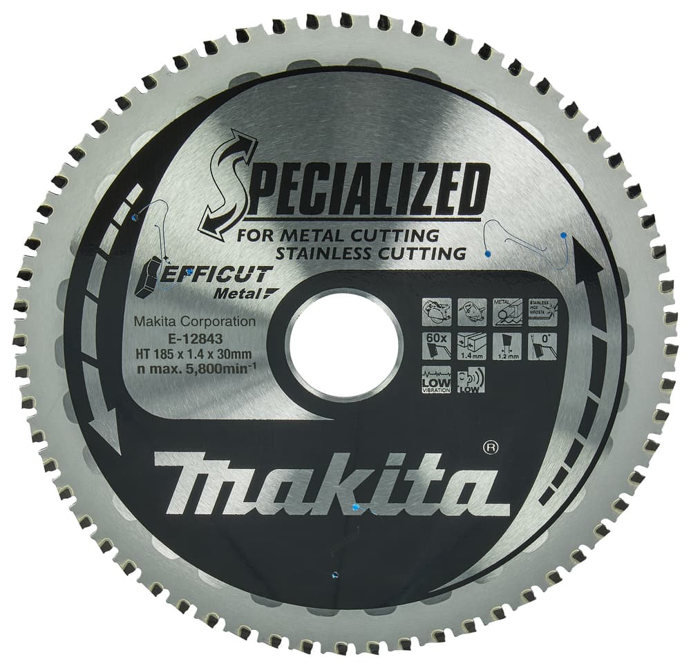 E-12843 - EFFICUT körfűrészlap 185x30 mm Z60 FÉM