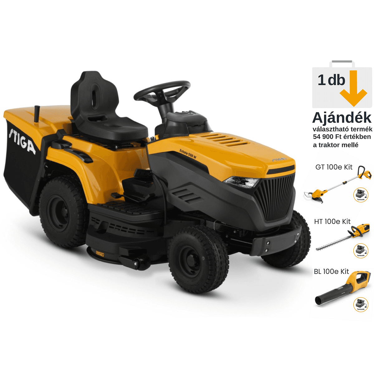 STIGA fűgyűjtős fűnyíró traktor ESTATE 598 W