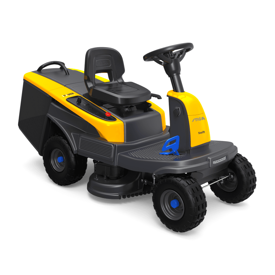 STIGA akkumulátoros fűgyűjtős fűnyíró traktor SWIFT 372e