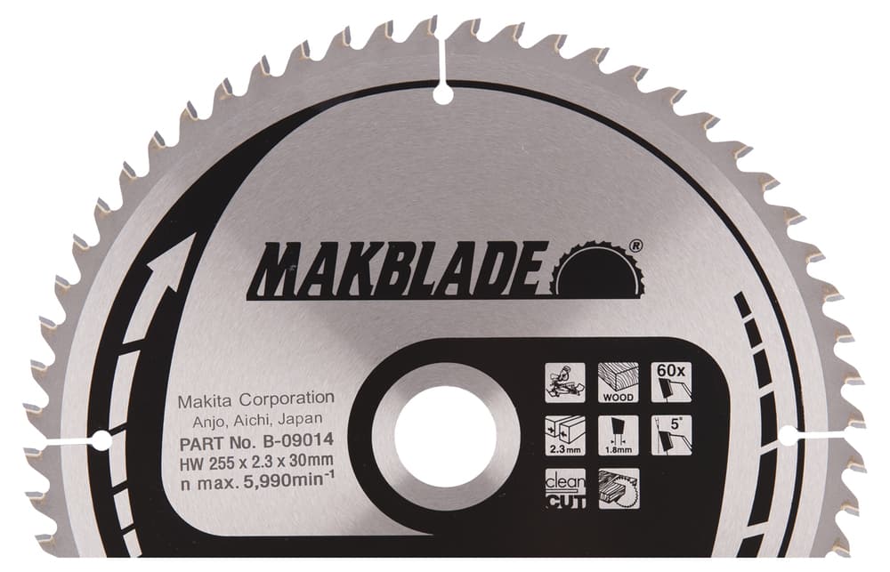B-09014 - körfűrészlap Makblade T.C.T, 255x30mm Z60