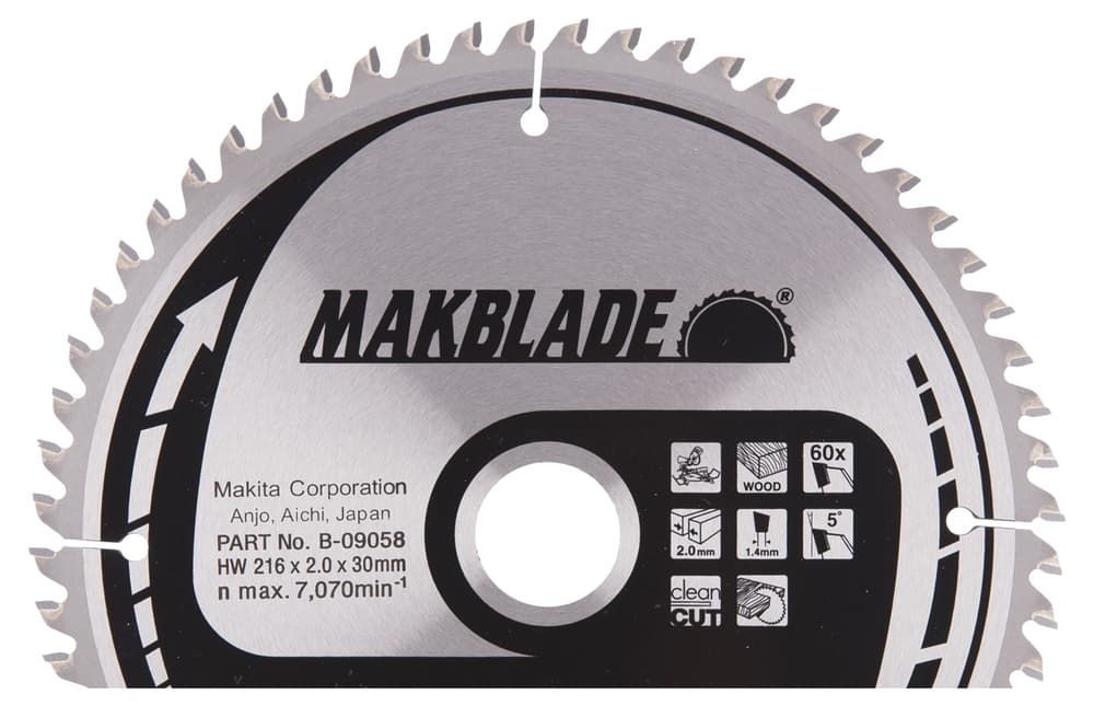 B-09058 - körfűrészlap Makblade T.C.T, 216x30mm Z60