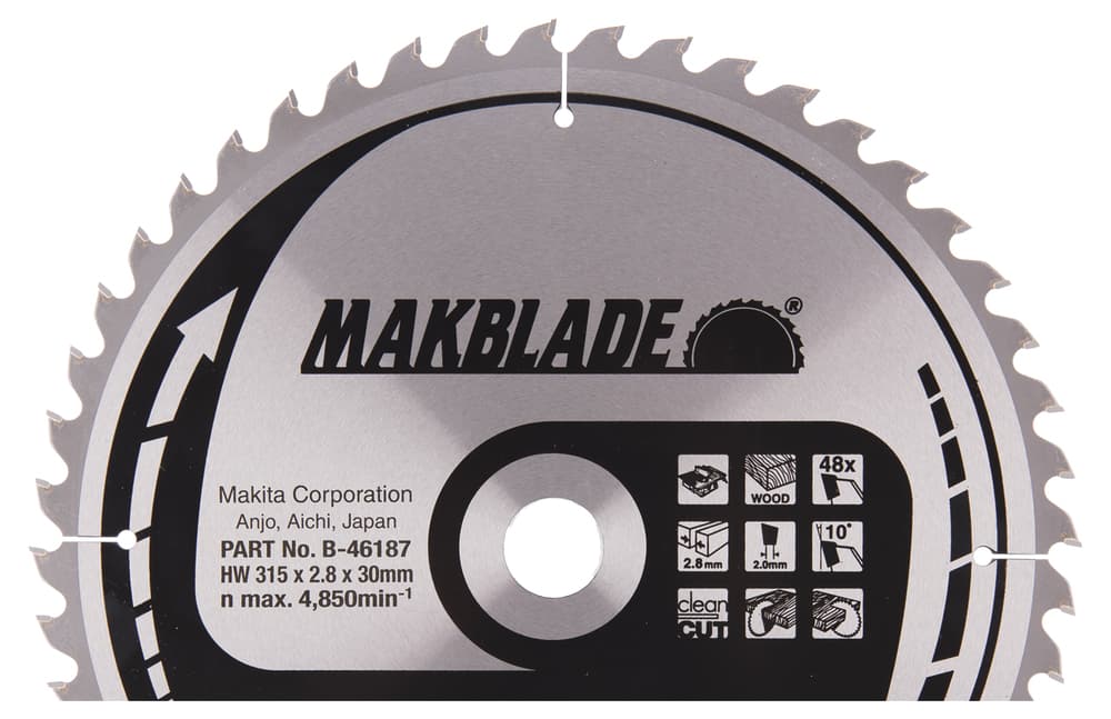 B-46187 - körfűrészlap Makblade 315x30mm Z48