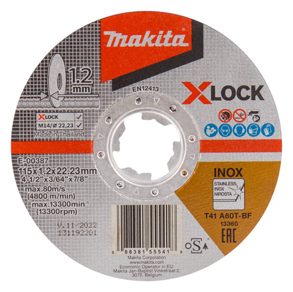 E-00387 - X-LOCK vágókorong INOX 115x1.2mm A60T