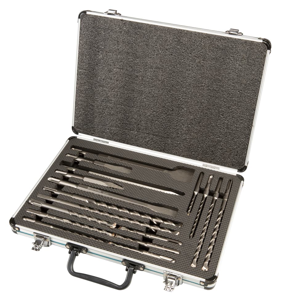 E-03115 - SDS-Plus 17db-os fúró és vésőkészlet ALU dobozban