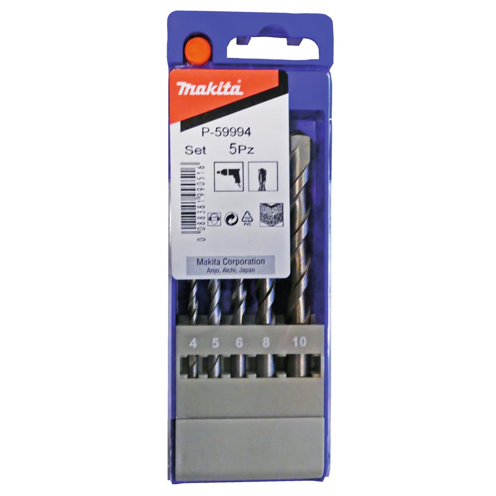 P-59994 - kőzetfúró 2+ készlet 5db 4,5,6,8,10mm