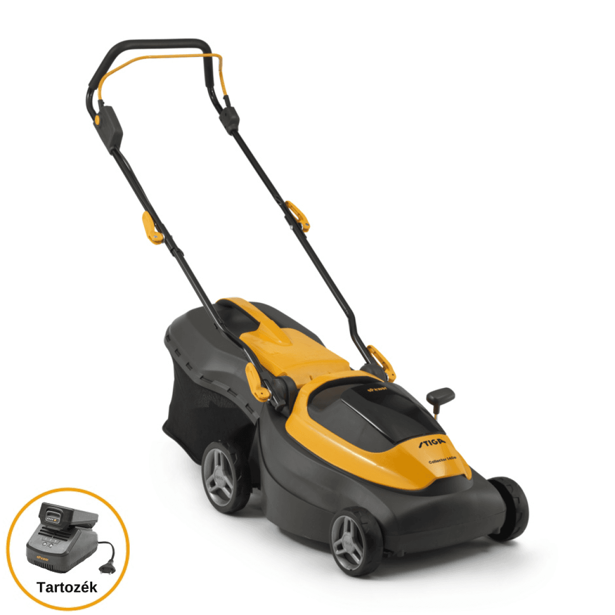STIGA akkumulátoros fűnyíró COLLECTOR 140e Kit (akkumulátorral és töltővel)